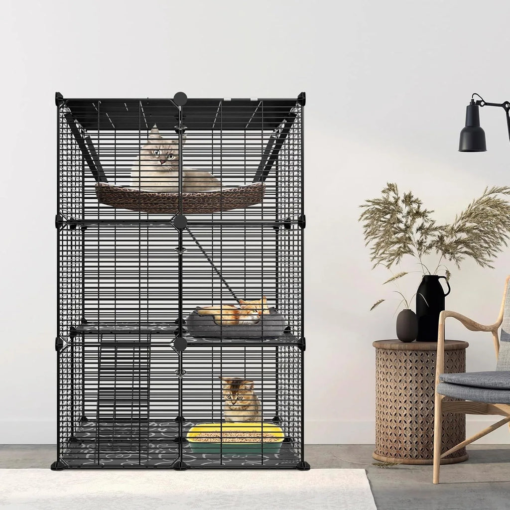 3-Tier Pet Cage Indoor Enclosures