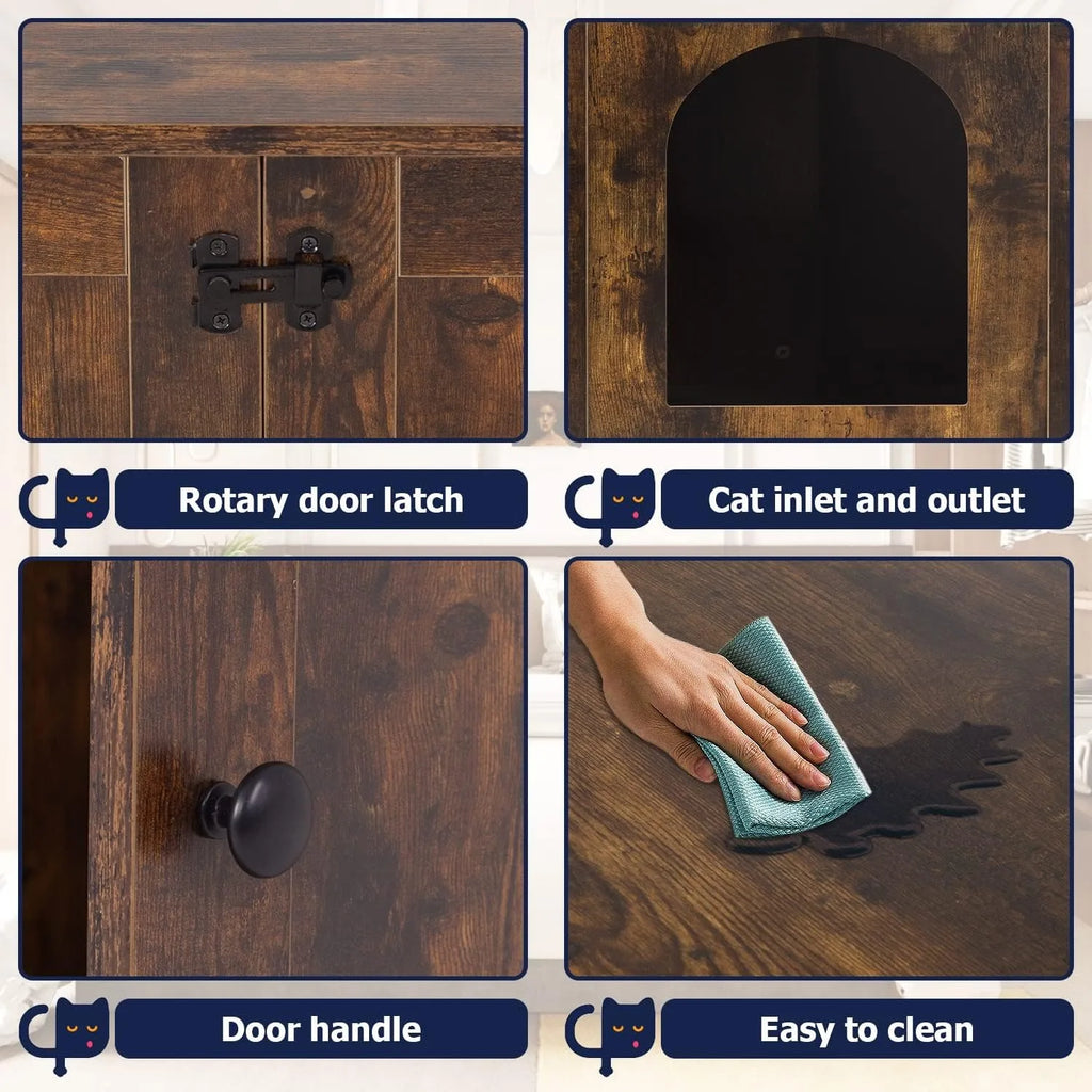 Wooden Cat Litter Box Furniture
