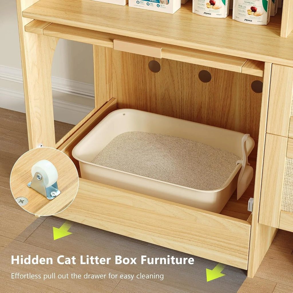 42'' Hidden Enclosure with Litter Drawer