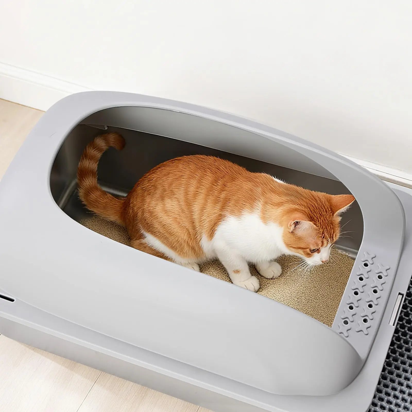 Stainless Steel Cat Litter Box with Lid