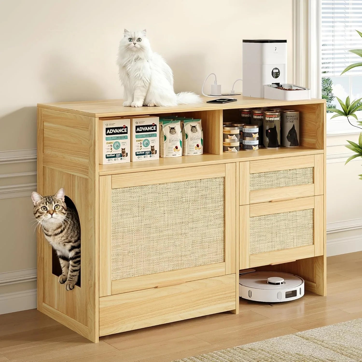 42'' Hidden Enclosure with Litter Drawer