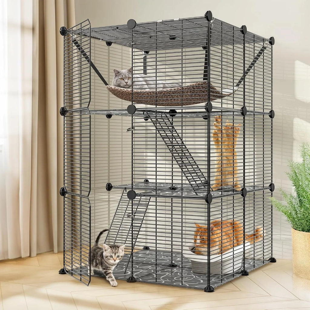 3-Tier Pet Cage Indoor Enclosures