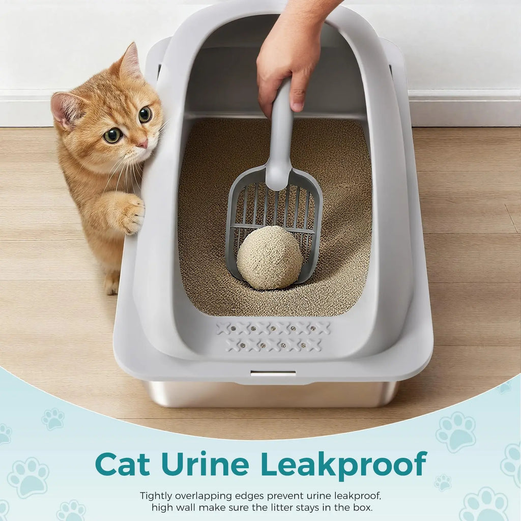 Stainless Steel Cat Litter Box with Lid