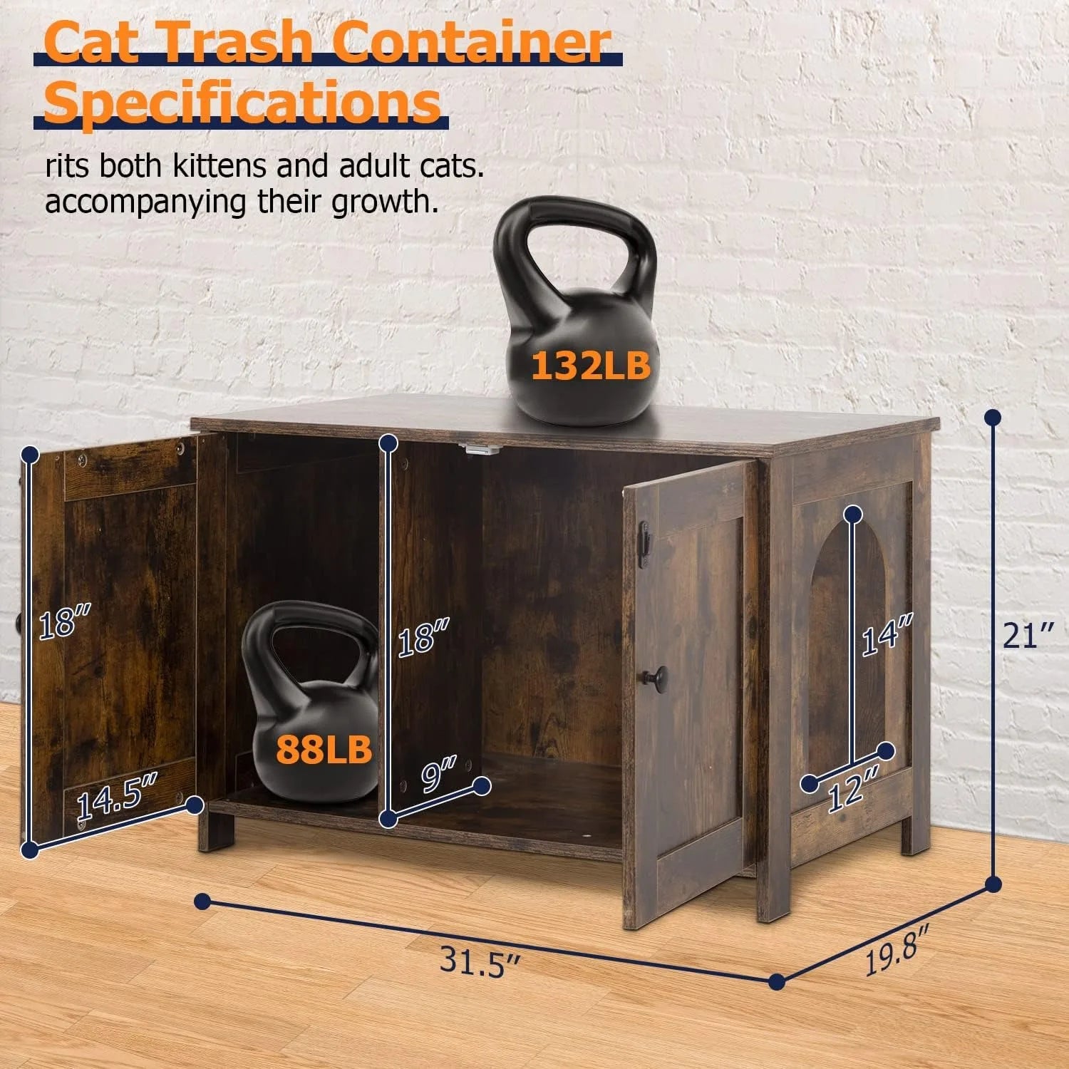 Wooden Cat Litter Box Furniture