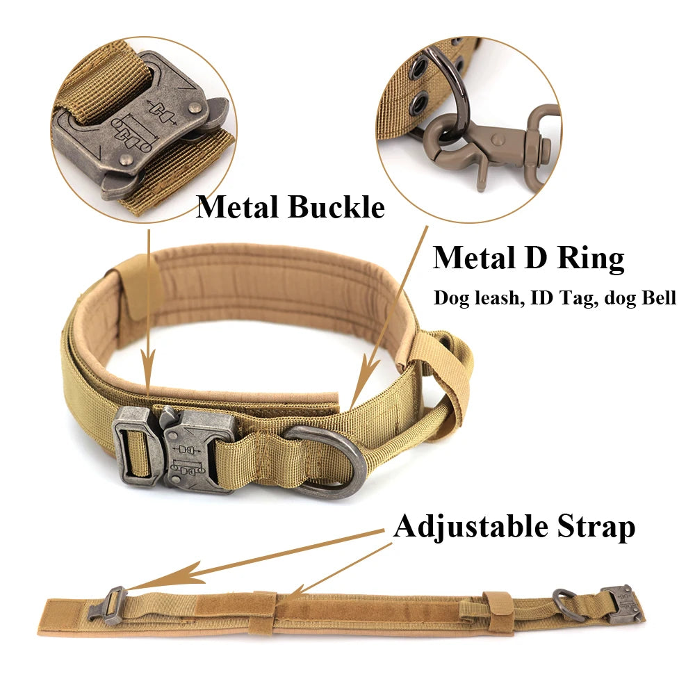 Adjustable Tactical Dog Collar and Leash