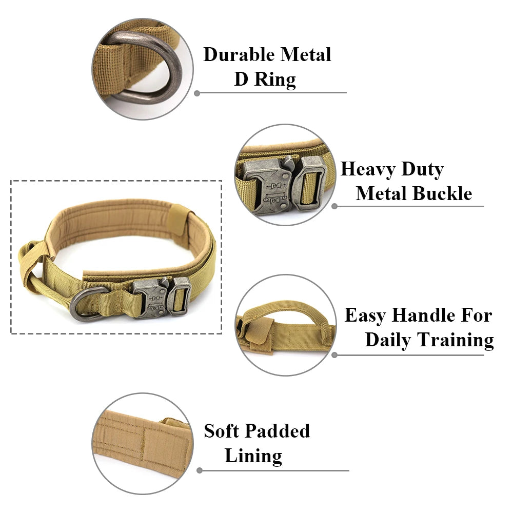 Adjustable Tactical Dog Collar and Leash