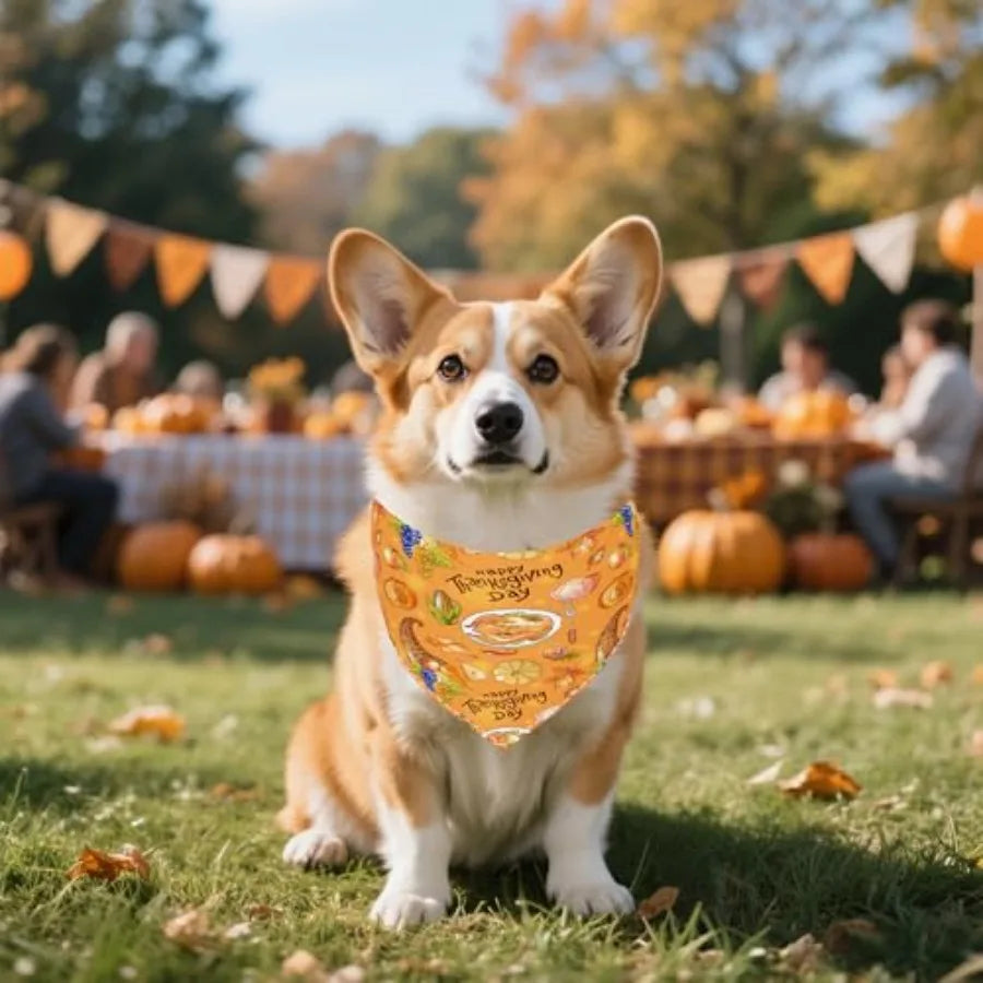 10PCS Pack Holiday Dog Bandanas