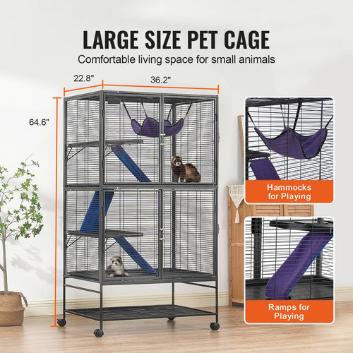 4-Tier Rolling Metal Cage