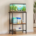 Fish Tank Stand for 10 Gallon, Heavy Duty Aquarium Stand with Storage Shelves, Sturdy One-Piece Top, 21.2"L x 11.8"W x 29.3"H