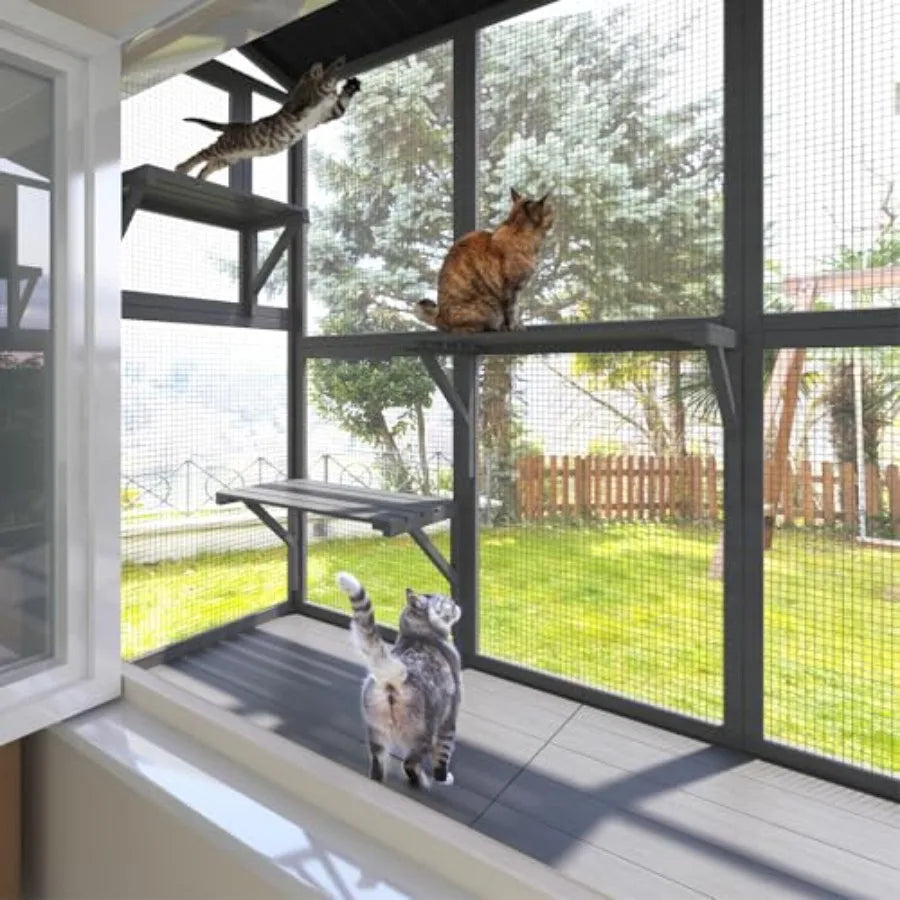 Pet Catio Expandable Window Box Enclosure