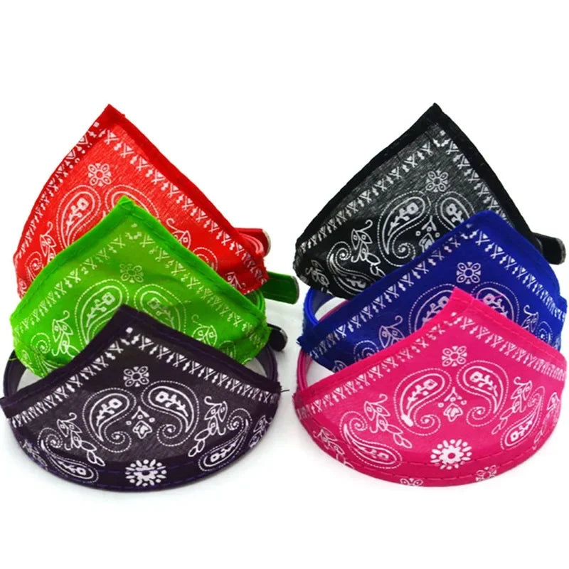 Printed Adjustable Pet Bandana Collar