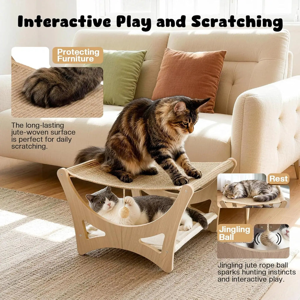 Hammock Bed with Scratching Mat