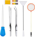 6-Piece Aquarium Cleaning Kit with Algae Scraper for Glass Tanks, Feeder Tools and Plant Cleaner