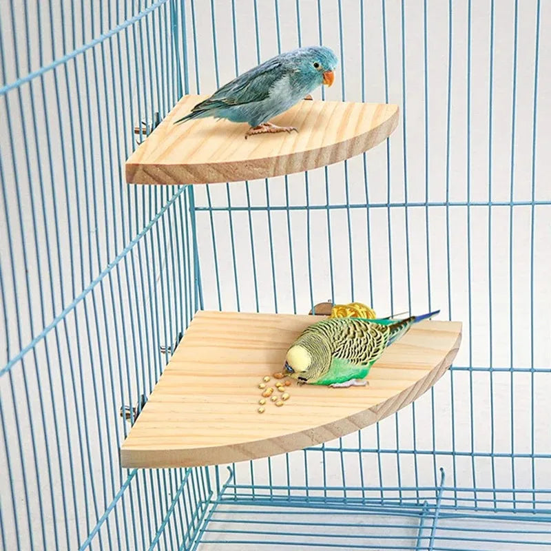 Bird Wood Perch Stand Platform