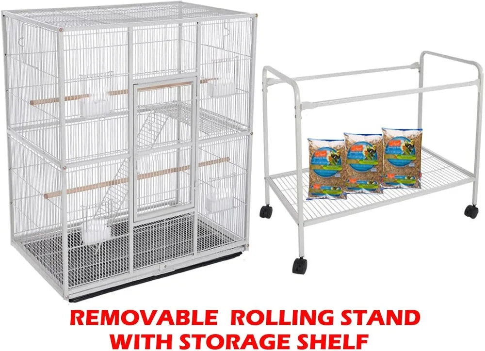 Large Double Flight Bird Cage with Center Divider