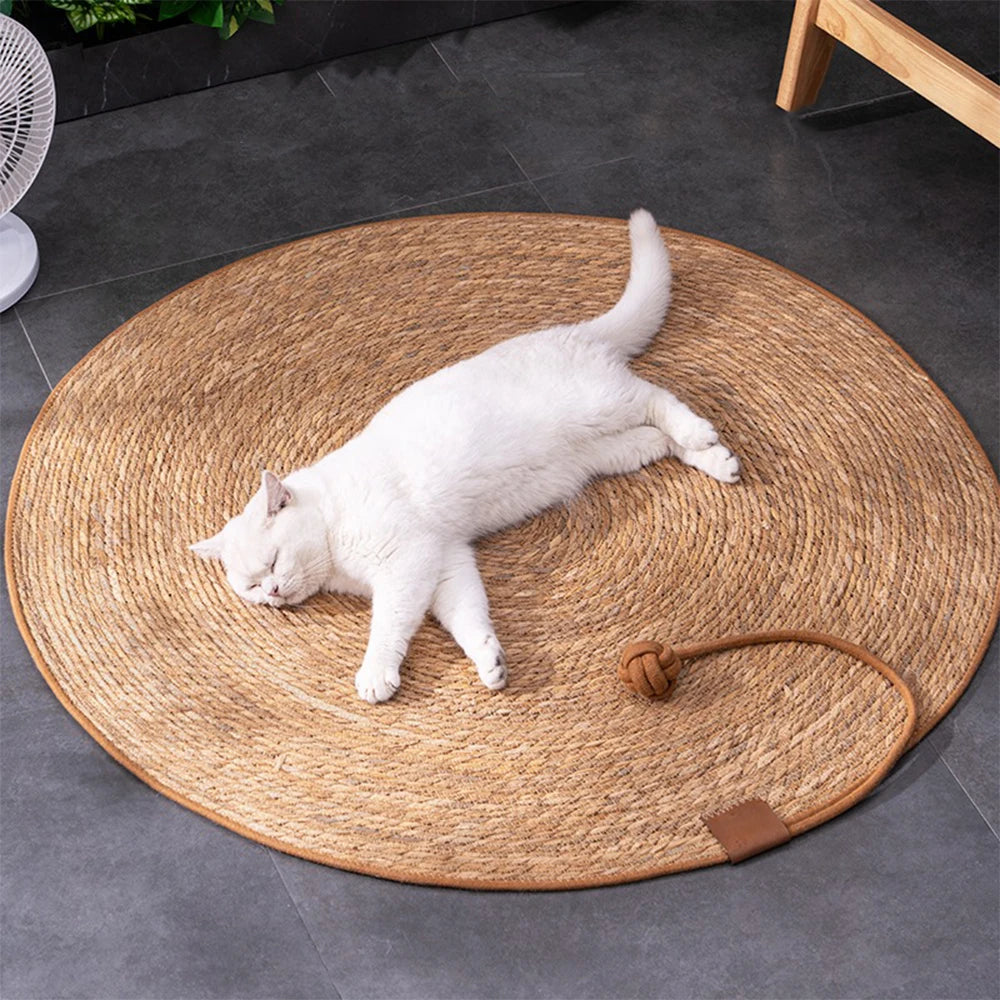 Cat Scratching Board Rattan Mat