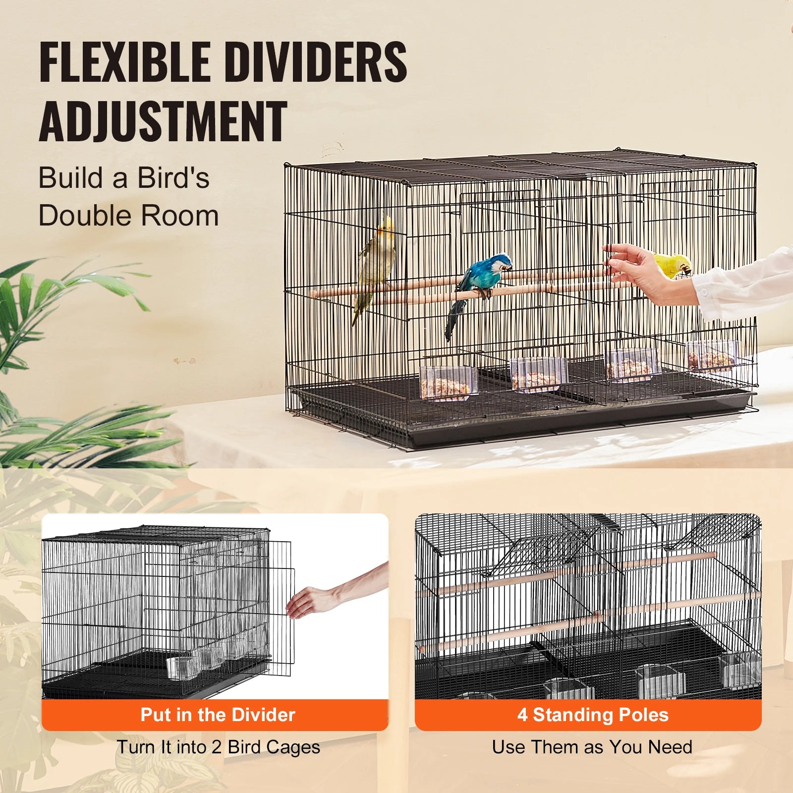 Divided Small Animal Cage