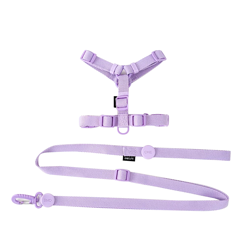 Reflective Adjustable Harness Collar Leash Set