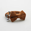 Velvet Collar Solid Color Bow Tie