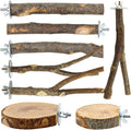 8PCS Natural Wood Bird Perches