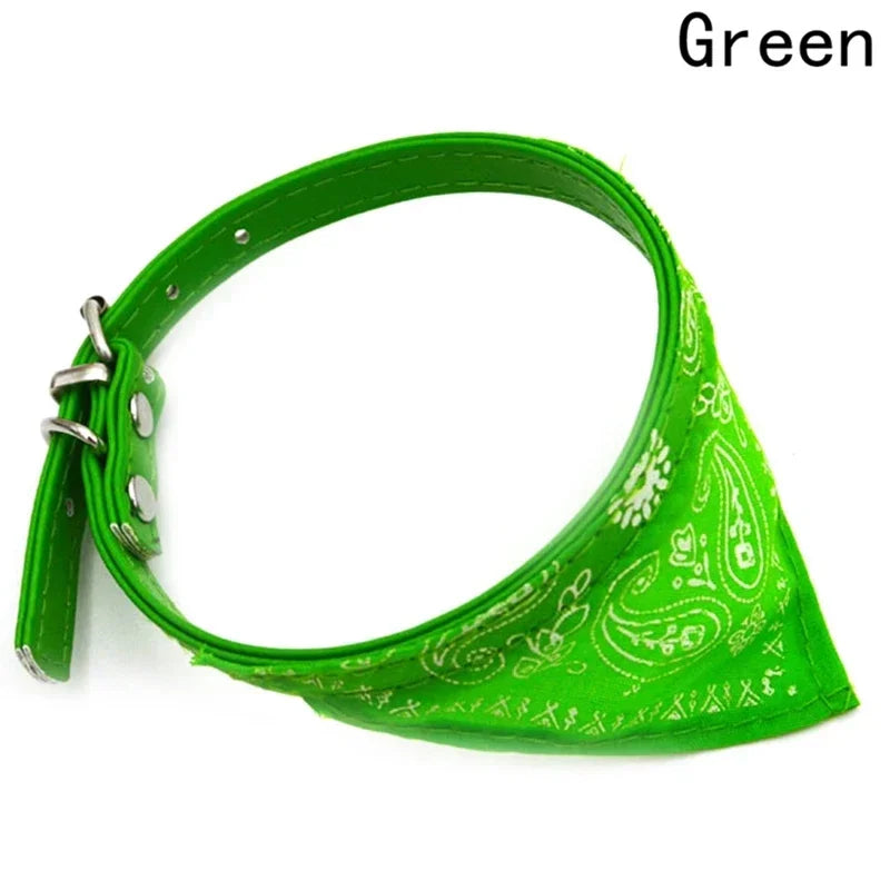 Printed Adjustable Pet Bandana Collar