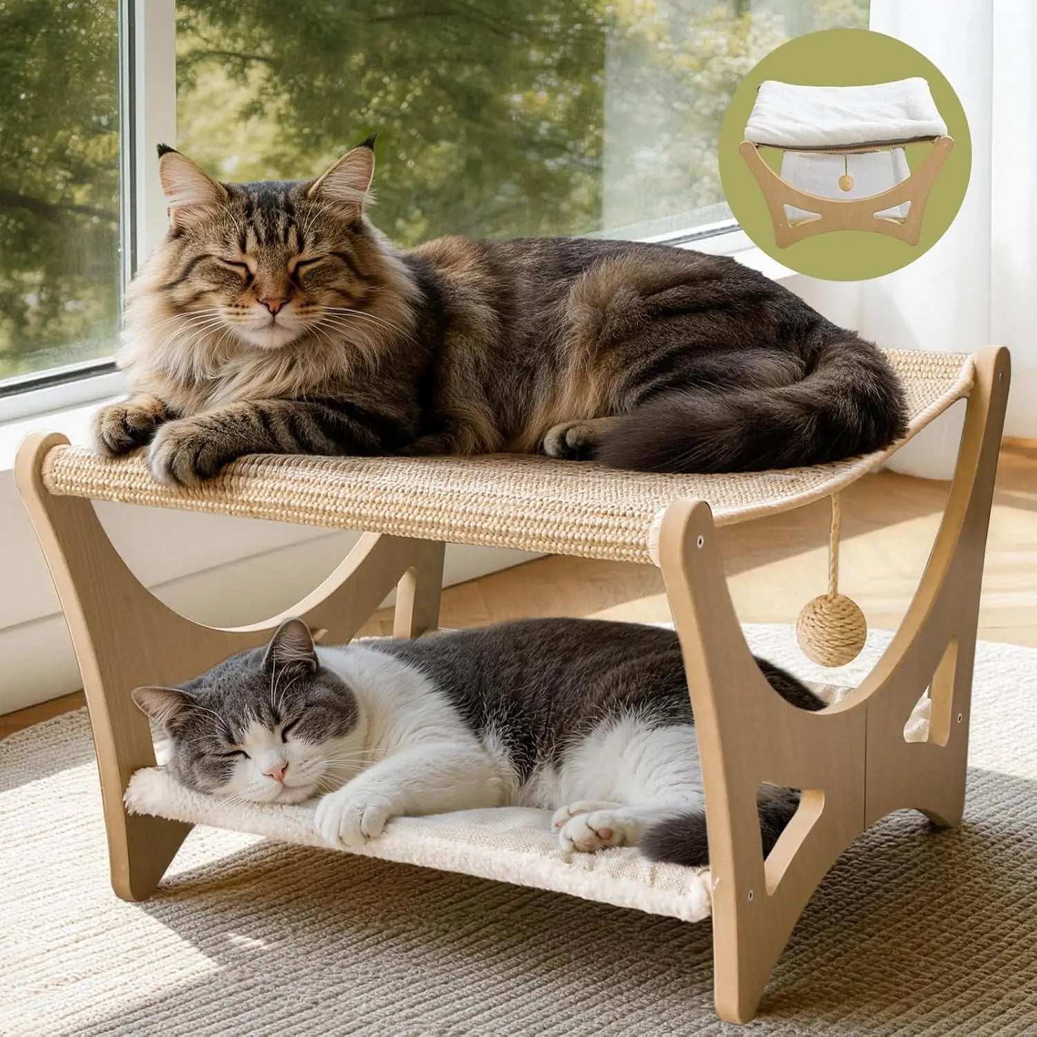 Hammock Bed with Scratching Mat
