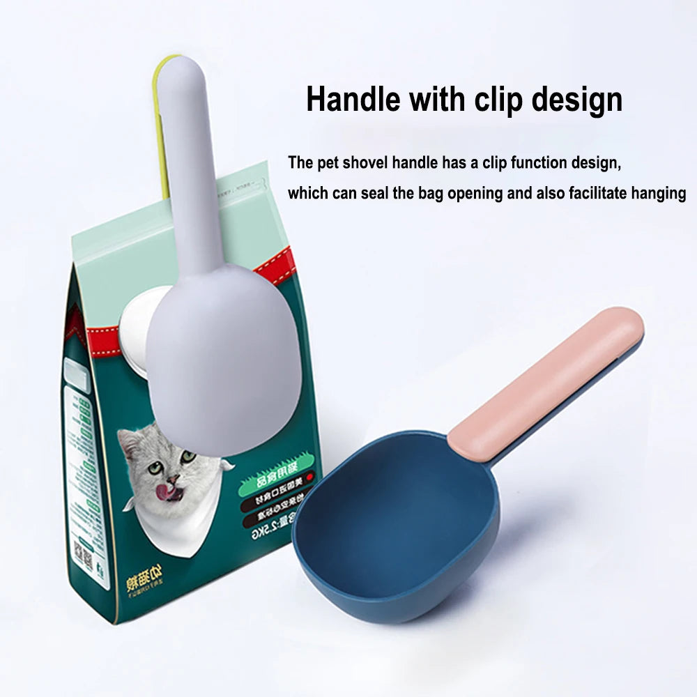 Pet Food Shovel with Sealing Bag Clip