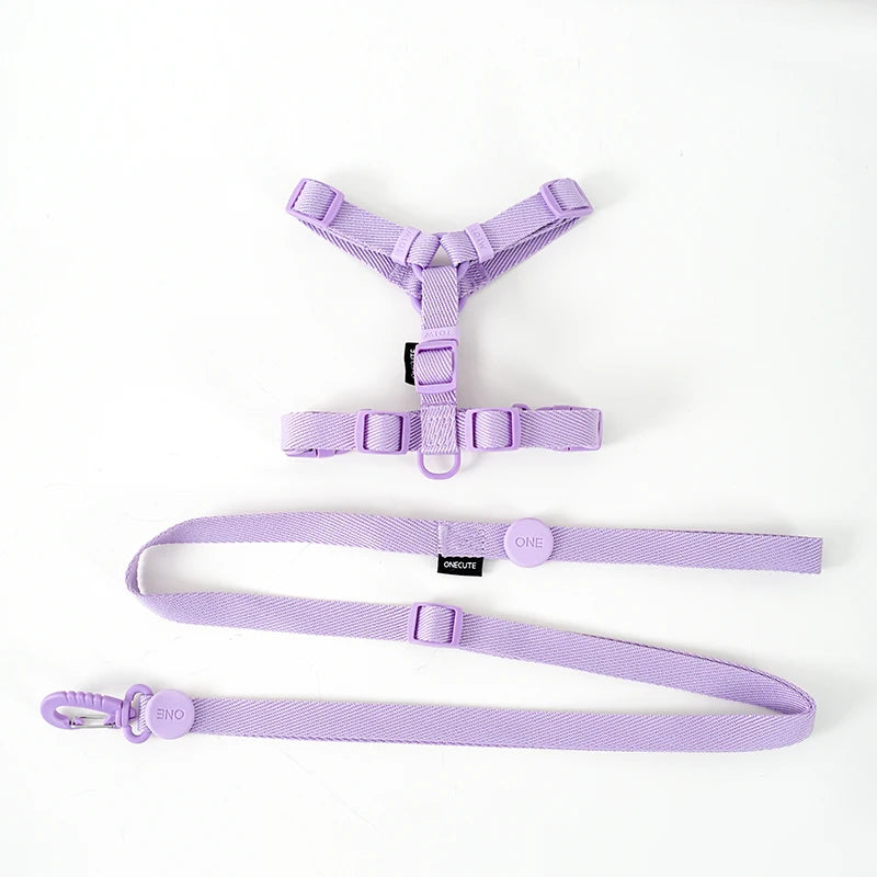 Reflective Adjustable Harness Collar Leash Set