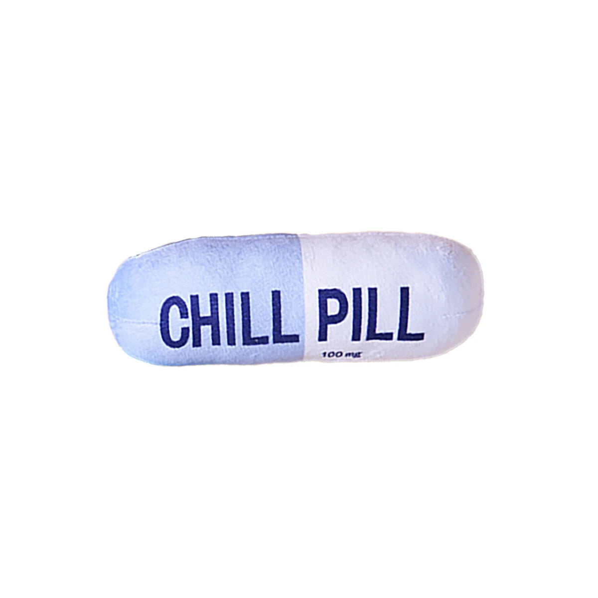 Interactive Plush Pill-Shaped Dog Toy with Squeaker