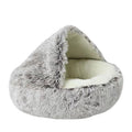 Covered soft plush pet bed