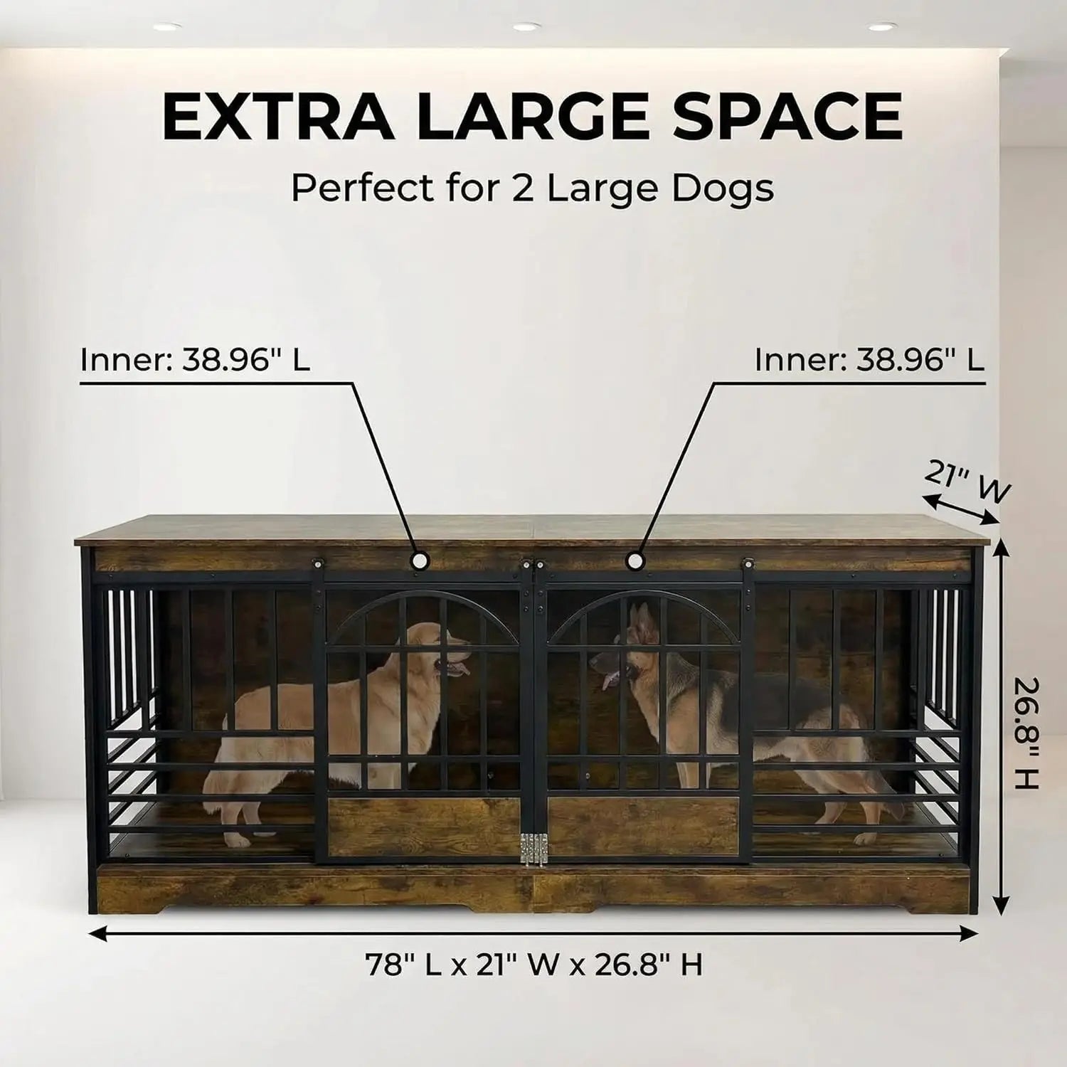 Extra Large Double Dog Crate Furniture