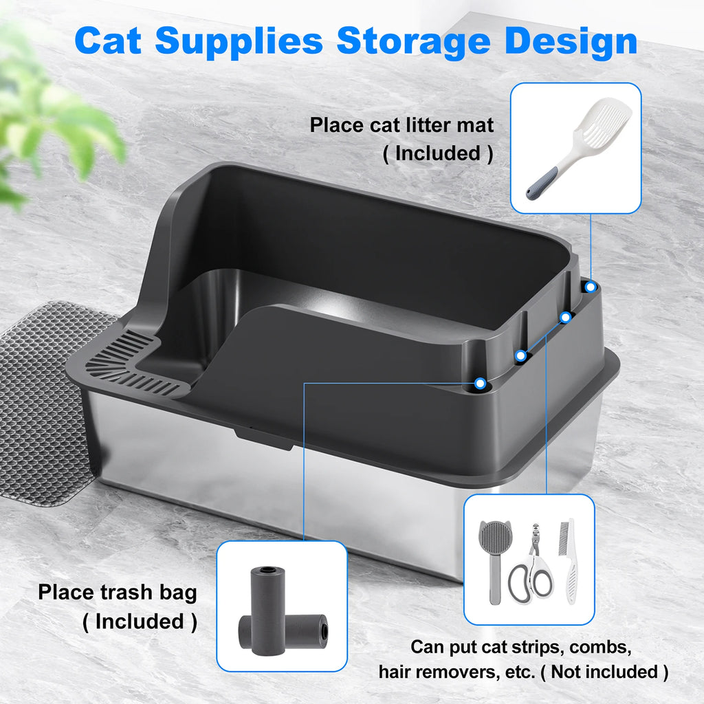 Stainless Steel Cat Litter Box