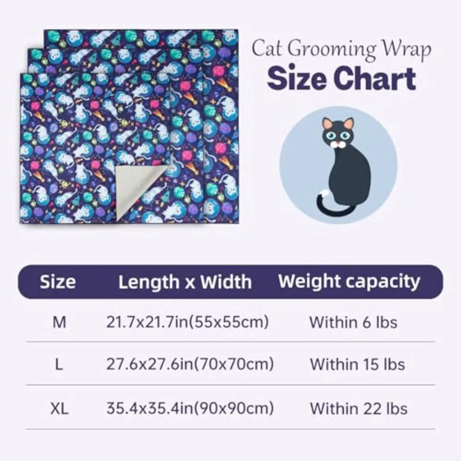 27.6 Cat Wrap for Grooming Cat Wrap