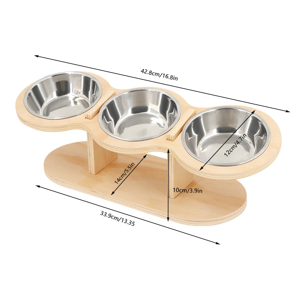 3 Bowls in 1 Feeder Feeding & Watering