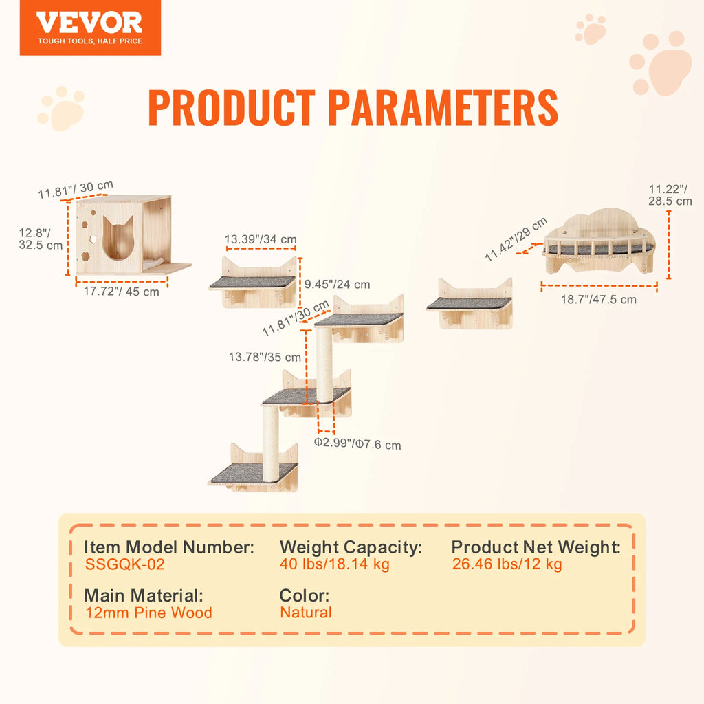 Wall Mounted Cat Shelves Cat
