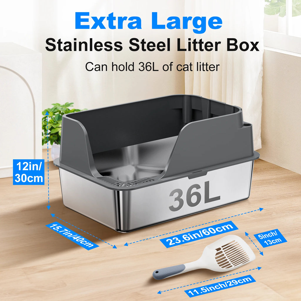 Stainless Steel Cat Litter Box