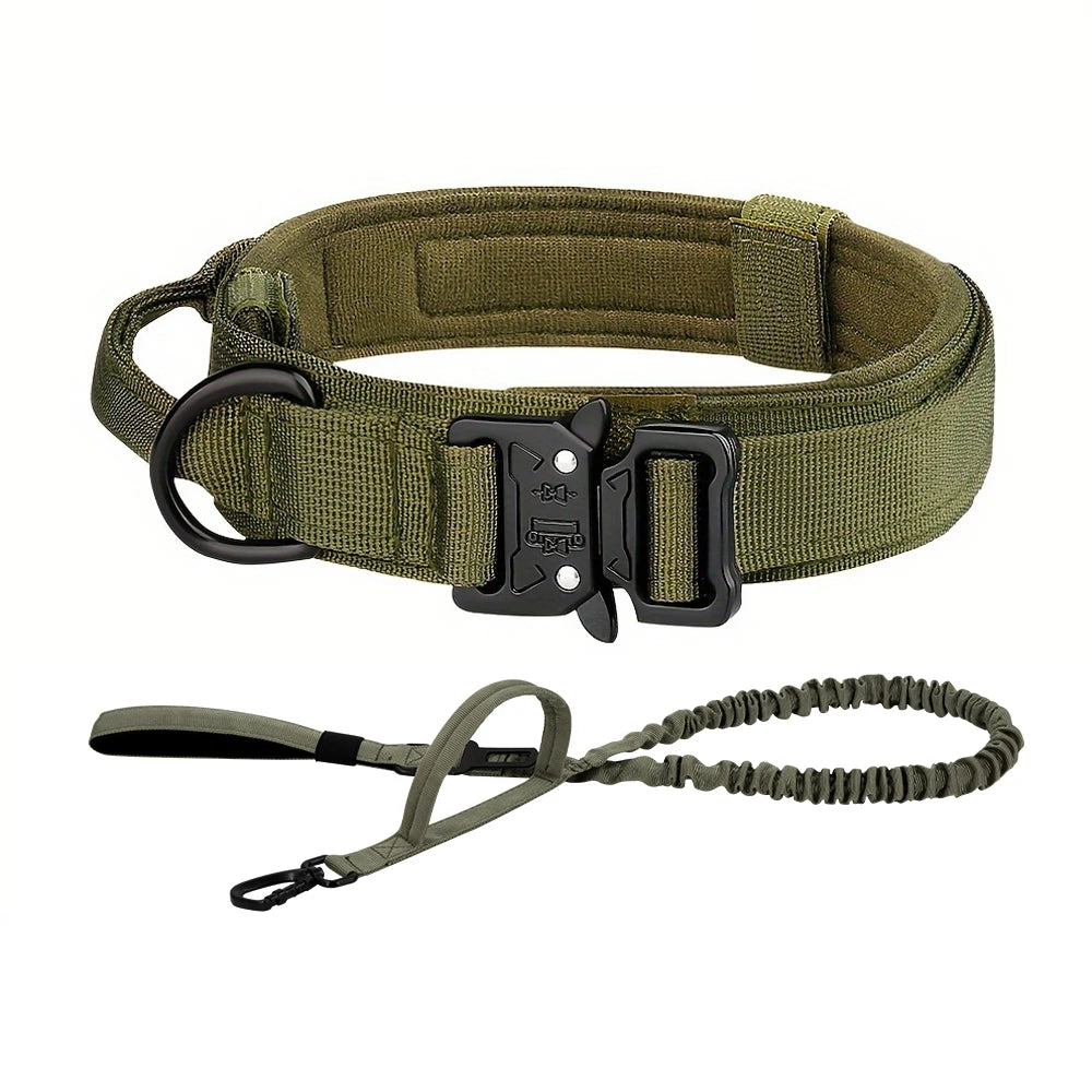 Adjustable Tactical Dog Collar and Leash