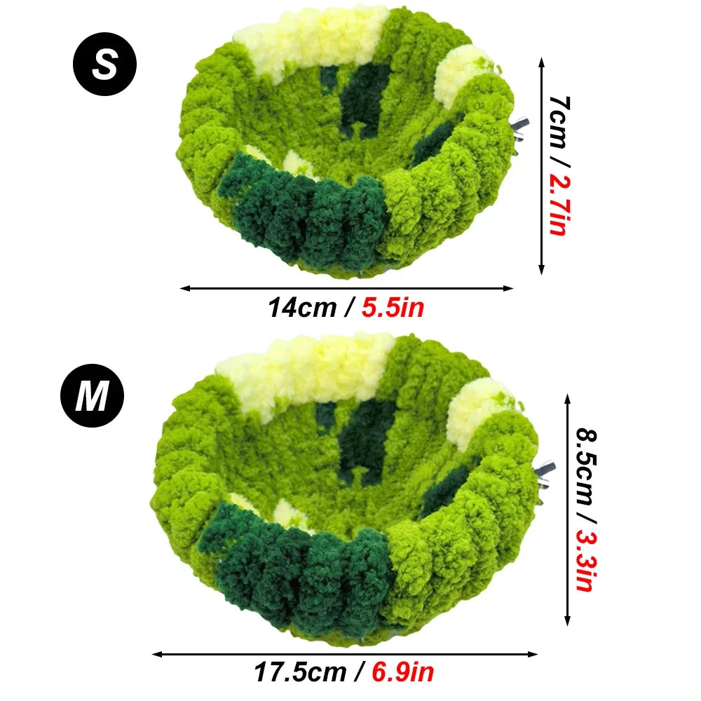 Bird's nest plush round sleeping bed