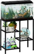 20 Gallon Metal Aquarium Stand, 3-Tier Fish Tank Rack for Reptile Terrariums in Living Room or Office
