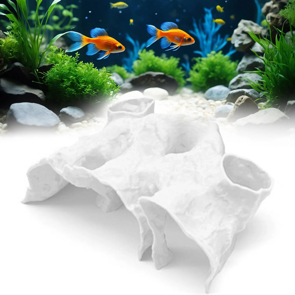 Gravel Tunnel Cave for Aquarium Decor Natural Curve Design Fish Hideout with Smooth Surface for Tropical Fish Tank Ornament
