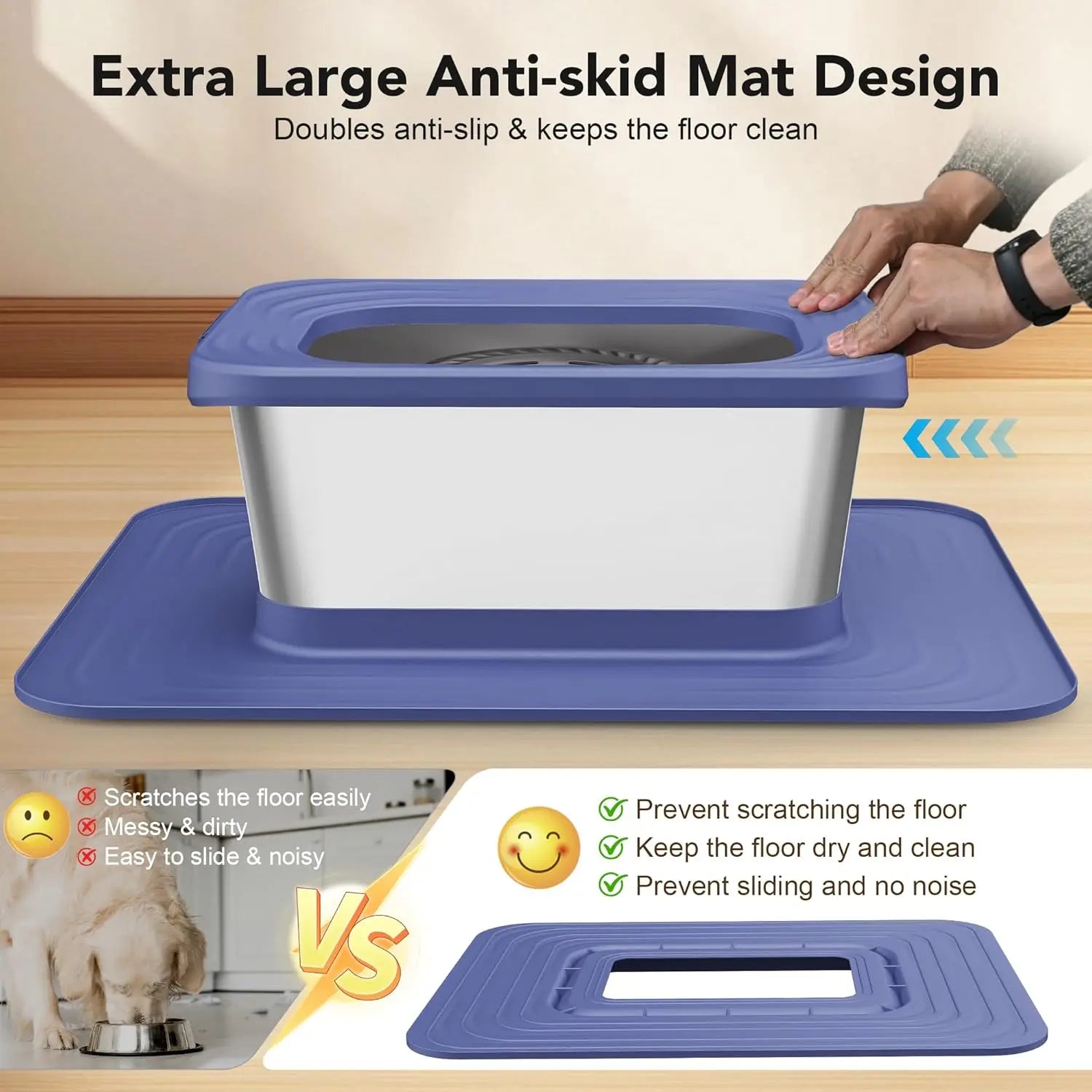 Stainless Steel No-Spill Dog Water Bowl
