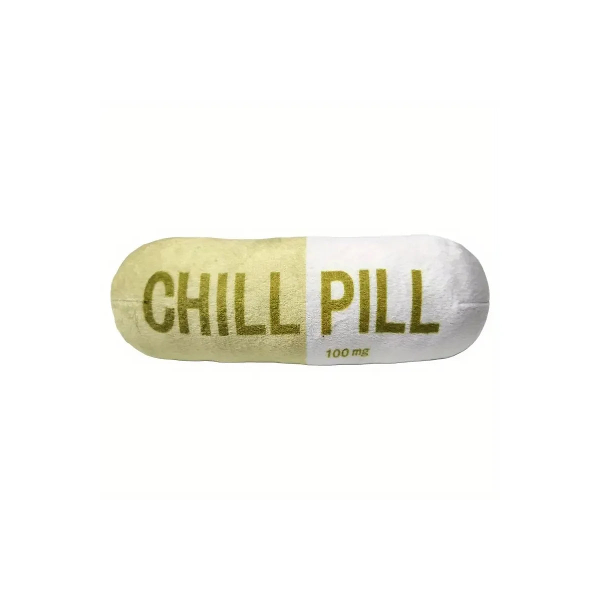 Interactive Plush Pill-Shaped Dog Toy with Squeaker