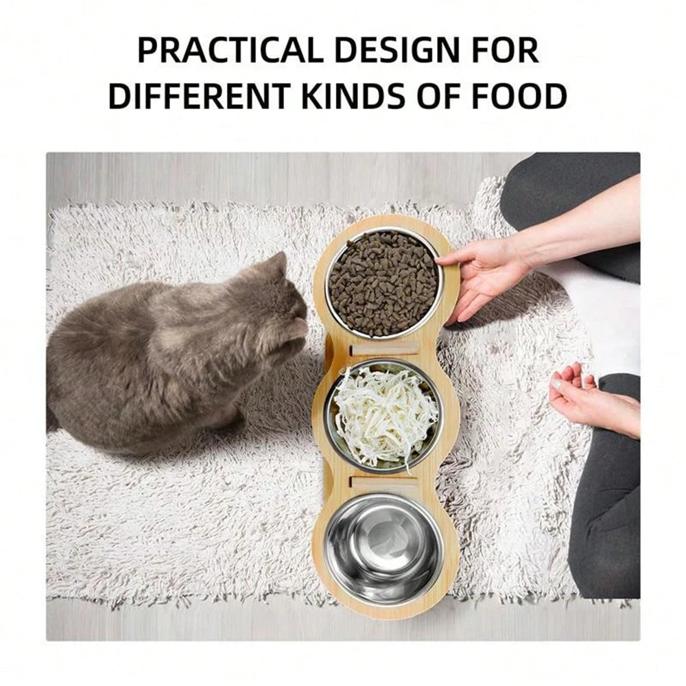 3 Bowls in 1 Feeder Feeding & Watering