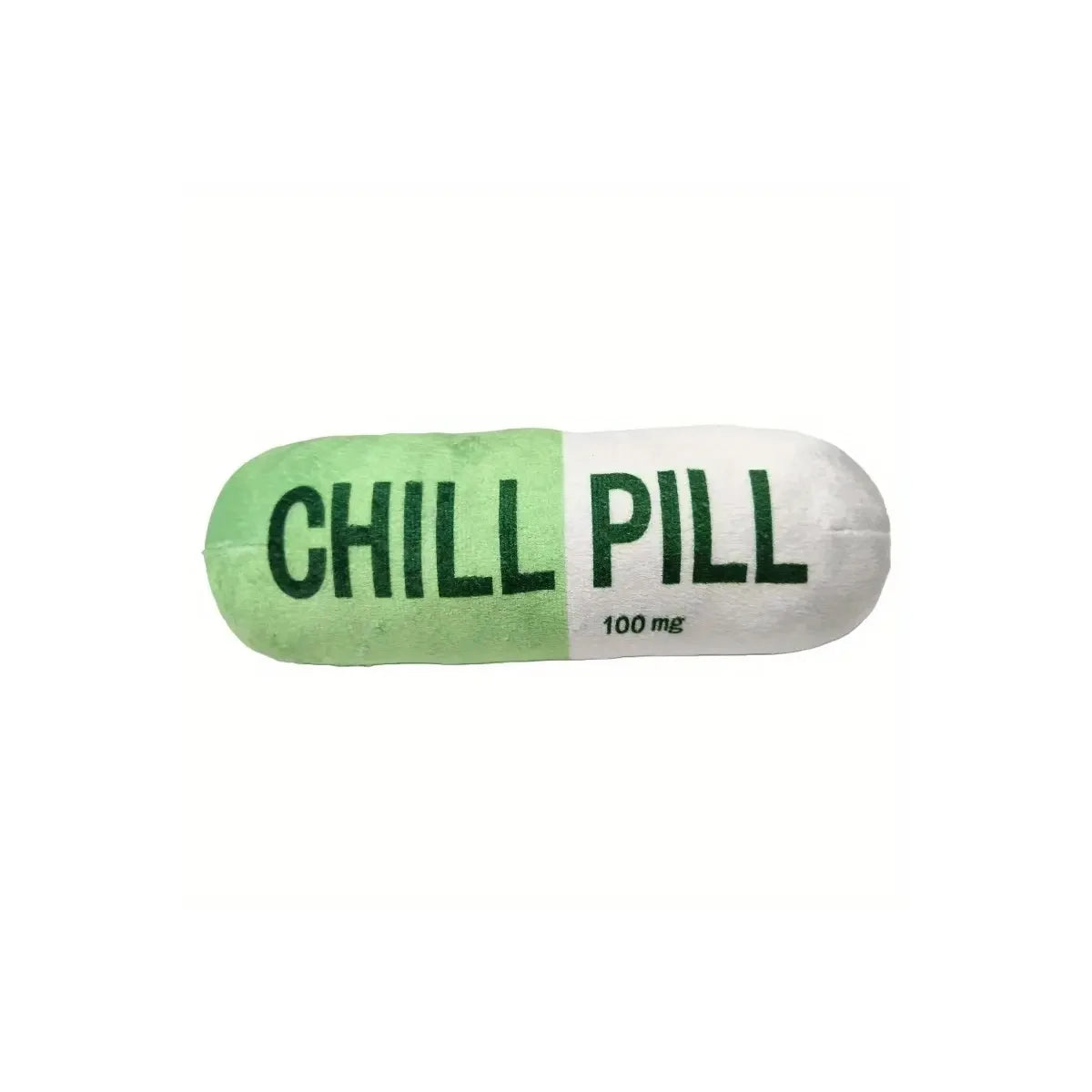 Interactive Plush Pill-Shaped Dog Toy with Squeaker