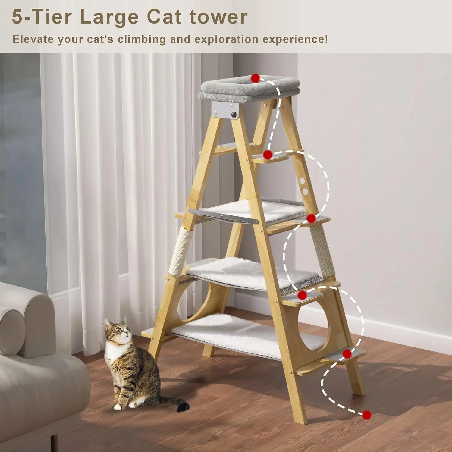 Cat Tree Foldable Ladder