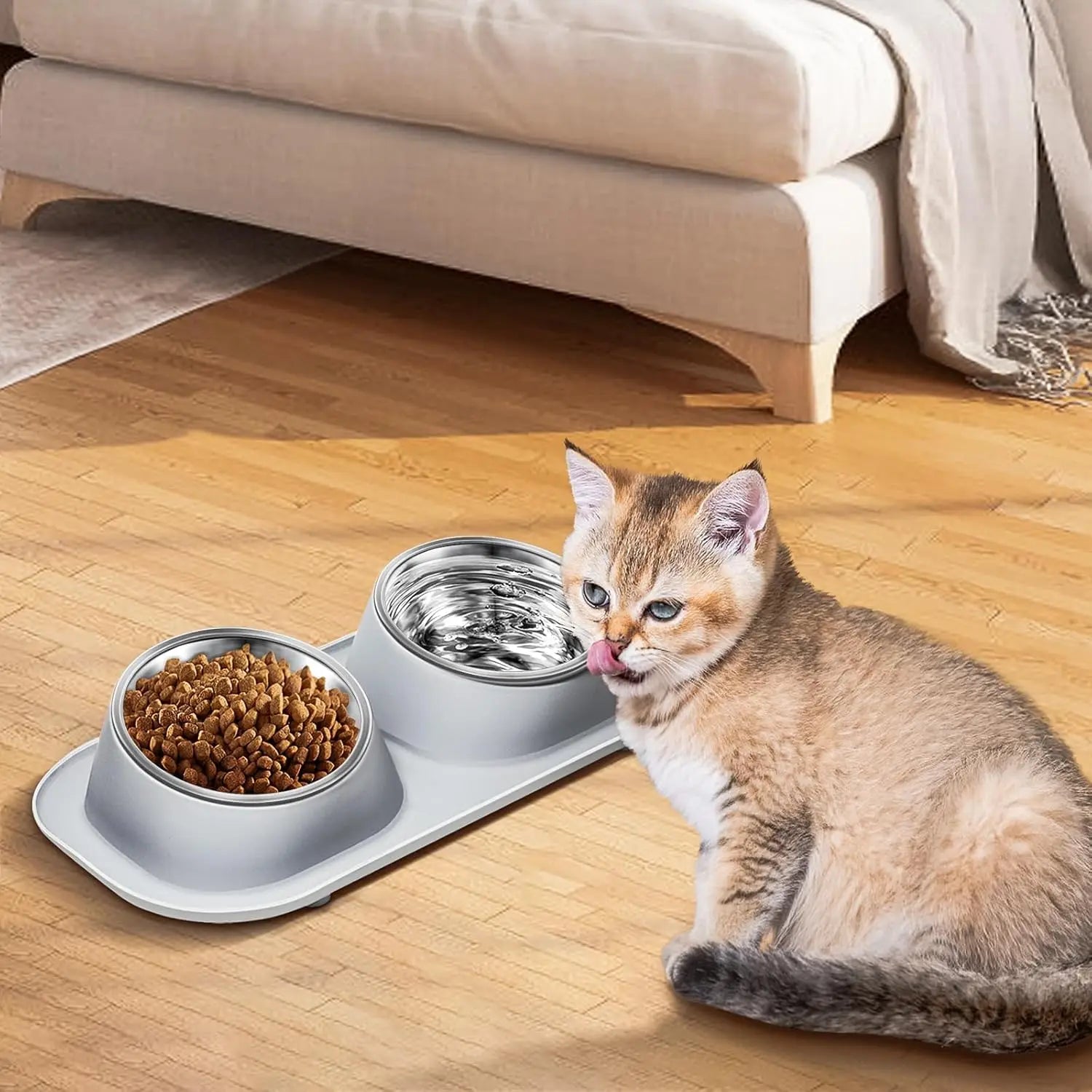 Elevated Cat Bowls with Stand