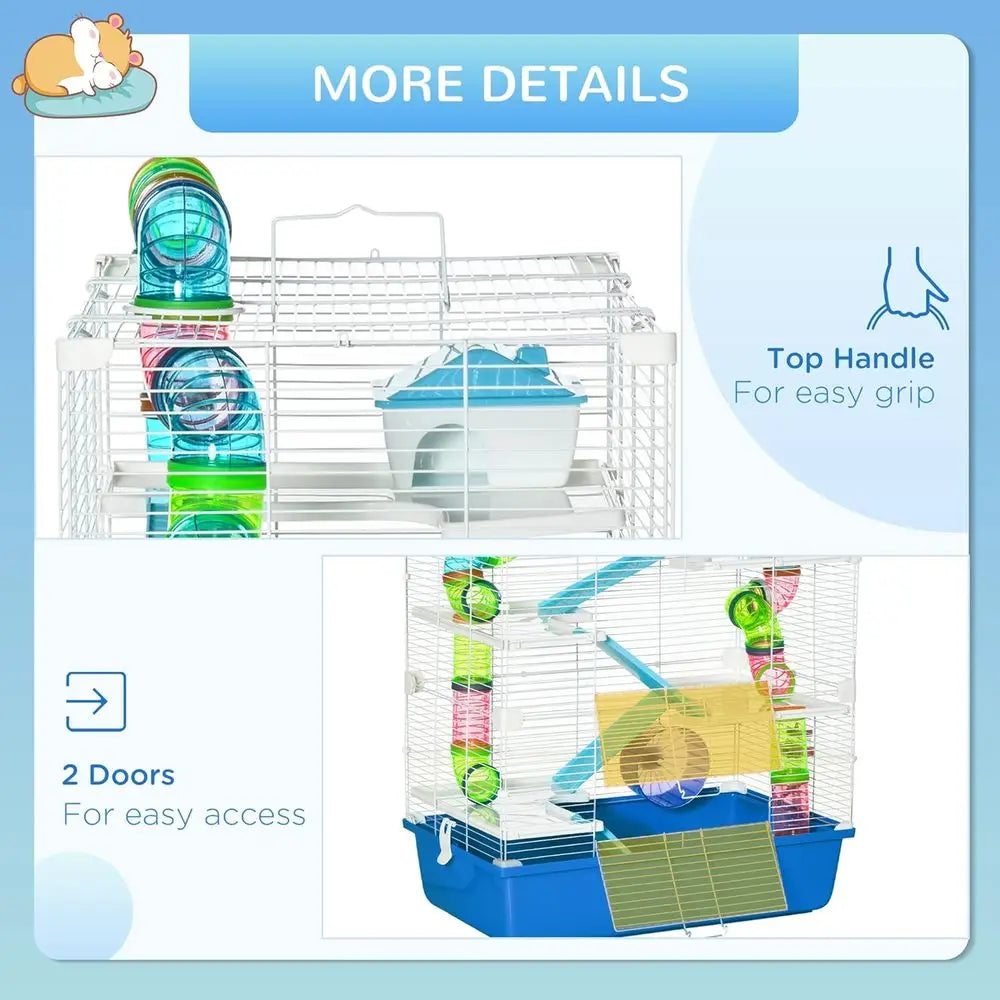 5-Tier Hamster Cage with Tubes, Tunnels