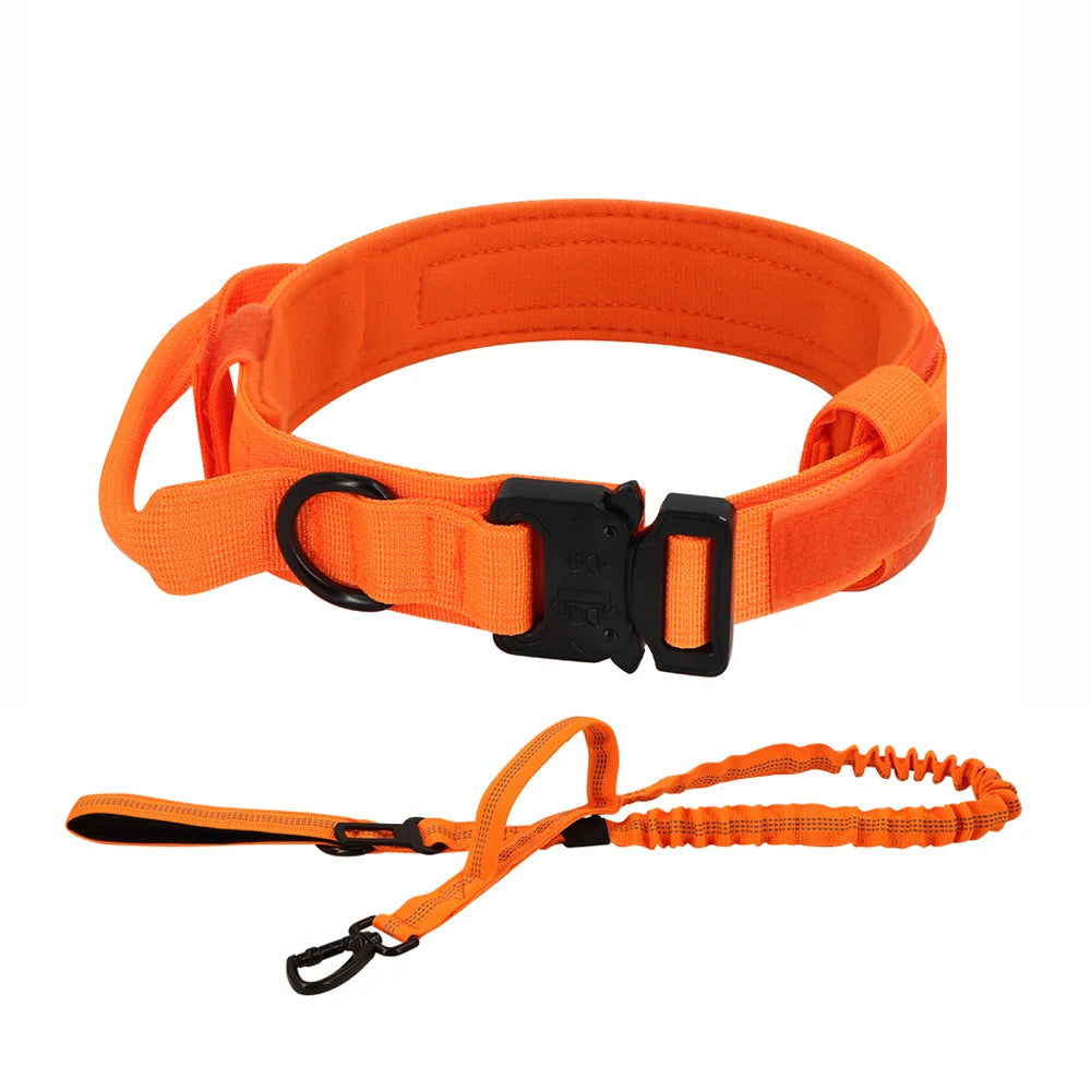 Adjustable Tactical Dog Collar and Leash