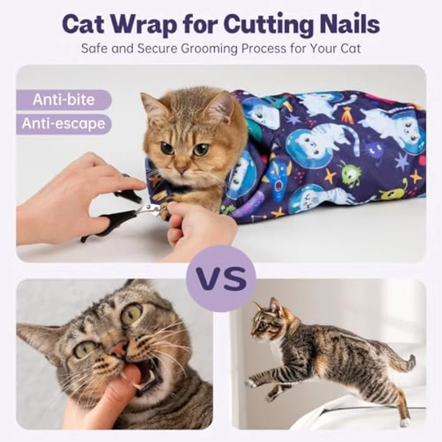 27.6 Cat Wrap for Grooming Cat Wrap