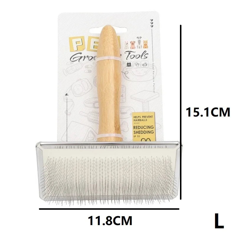 Solid Wood Pet Comb Hair Remover